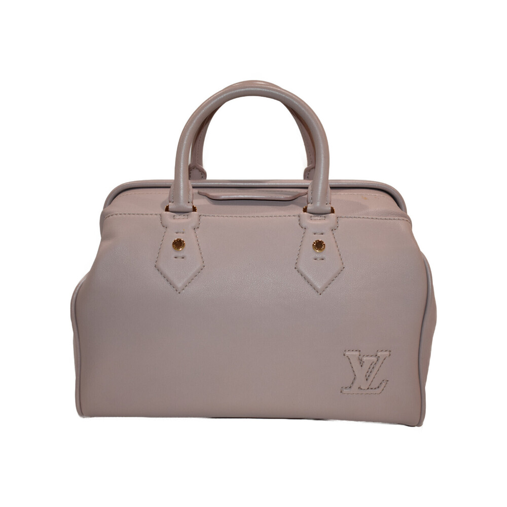 LOUIS VUITTON Cuir Cinema Antelig Dusky Pink Leather Handbag Rare LV